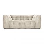 Canapea cu tapițerie din catifea Windsor & Co Sofas Vesta, 208 cm, bej