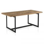 Masă dining cu blat în decor de lemn de frasin Geese Honeycomb, 178 x 90 cm