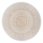 Covor de exterior galben ocru-alb rotund ø 140 cm Porto – NORTHRUGS