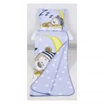Set pătură și față de pernă pentru copii albastru-deschis 85x125 cm – OYO kids