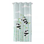 Draperie din bumbac pentru copii Moshi Moshi Panda Garden, 140 x 265 cm