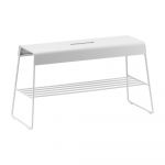 Pantofar alb cu bancă din metal A-Bench – Zone