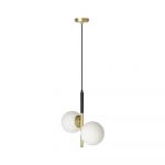 Lustră aurie cu abajur din sticlă 32.5x15 cm Duo – Candellux Lighting