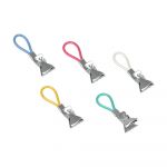 Set 5 clipsuri multifuncționale pentru prosoape Metaltex, colorate