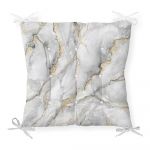 Pernă pentru scaun Minimalist Cushion Covers Marble Gray Gold, 40 x 40 cm