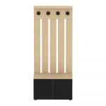 Set de hol negru în decor de stejar Dot - TemaHome
