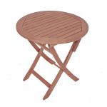 Masă de grădină pliantă din lemn de eucalipt, Ø 70 cm Stockholm - Garden Pleasure