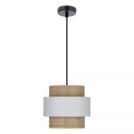 Lustră albă-în culoare naturală cu abajur din ratan ø 20 cm Rattan – Candellux Lighting