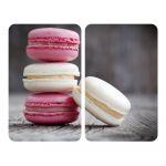 Set 2 protecții din sticlă pentru aragaz Wenko Macarons, 52 x 30 cm