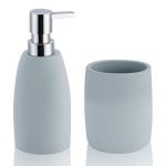 Set de accesorii de baie albastru deschis din polirășină Maia – Tomasucci