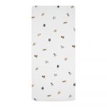 Cearceaf elastic pentru copii din bumbac satinat stretch 200x90 cm Cosmos - Butter Kings