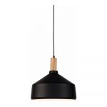 Lustră neagră/natural cu abajur din metal ø 35 cm Melbourne – it's about RoMi
