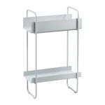 Masă consolă gri deschis din metal 24x48 cm A-Console – Zone