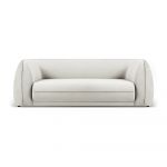 Canapea bej cu tapițerie din catifea 225 cm Lando – Micadoni Home