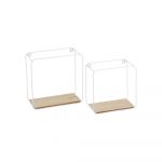 Rafturi alb-natural 2 buc. 21 cm – Casa Selección