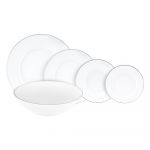 Set veselă cu 38 de piese din porțelan Villa Altachiara Platinum Chic, alb