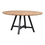 Masă de dining rotundă cu blat din lemn de stejar 150x150 cm Carradale - Rowico