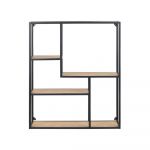 Bibliotecă de perete în decor de stejar sălbatic Actona Seaford, 75 x 91 cm