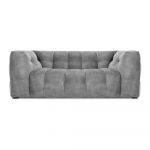 Canapea cu tapițerie din catifea Windsor & Co Sofas Vesta, 208 cm, gri
