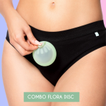 Combo Flora Disc - Disc menstrual Universal si chiloti menstruali Flora Roz L