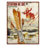 Semn din metal 25x33 cm Station de Ski – Antic Line