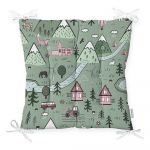 Pernă pentru scaun cu amestec de bumbac Minimalist Cushion Covers Village, 40 x 40 cm