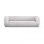Canapea gri deschis cu tapițerie din stofă bouclé 230 cm Essen – Cosmopolitan Design