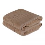 Prosoape din bumbac maro deschis 2 buc. 90x50 cm Sultan - Foutastic