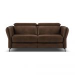 Canapea maro închis cu tapițerie din piele 103 cm Hubble – Windsor & Co Sofas