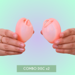 Combo Disc x2: Disc menstrual Universal + Disc menstrual Delicate Roz Negru