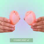 Combo Disc x2: Disc menstrual Universal + Disc menstrual Delicate Negru Fuchsia
