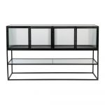 Vitrină neagră din metal 150x90 cm Boli – Dutchbone
