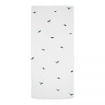 Cearceaf elastic pentru copii din bumbac satinat 120x60 cm Dino World - Butter Kings