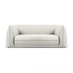 Canapea bej cu tapițerie din catifea 190 cm Lando – Micadoni Home