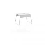 Scăunel din inox Zone A-Stool, gri deschis