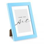 Ramă foto albastru-deschis din plastic 17x22 cm