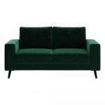 Canapea cu tapițerie din catifea Ghado Fynn, 168 cm, verde închis