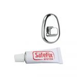 Set 2 cârlige și adeziv Metaltex Silver