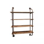 Raft în culoare naturală etajat din lemn masiv de brad 80 cm – Antic Line