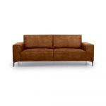 Canapea maro coniac cu tapițerie din imitație de piele 224 cm Copenhagen – Scandic