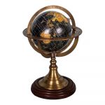 Glob decorativ cu sport din lemn de palisandru Antic Line Globe, ø 17 cm