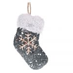 Decorațiune albastru închis de agățat în formă de șosetă Dakls