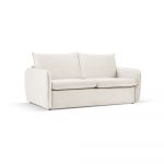 Canapea crem extensibilă cu tapițerie din catifea 194 cm Vienna – Cosmopolitan Design