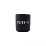 Cană neagră din porțelan 300 ml Weekend – Design Letters