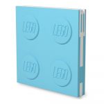 Caiet cu pix cu gel LEGO®, 15,9 x 15,9 cm, turcoaz