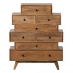 Comodă înaltă din lemn de mango 86x105 cm Linde – Basiclabel