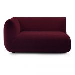 Modul pentru canapea burgundy cu tapițerie din catifea reiată (cu colț pe partea stângă ) Lecomte – Bobochic Paris