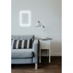 Decorațiune luminoasă de perete Candy Shock Rectangle, 30 x 40 cm, alb