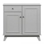 Comodă pentru copii gri deschis joasă din lemn de pin 98x93 cm Lily – WOOOD