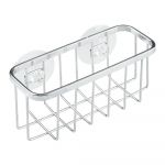 Suport din metal cu ventuze pentru burete iDesign Gia